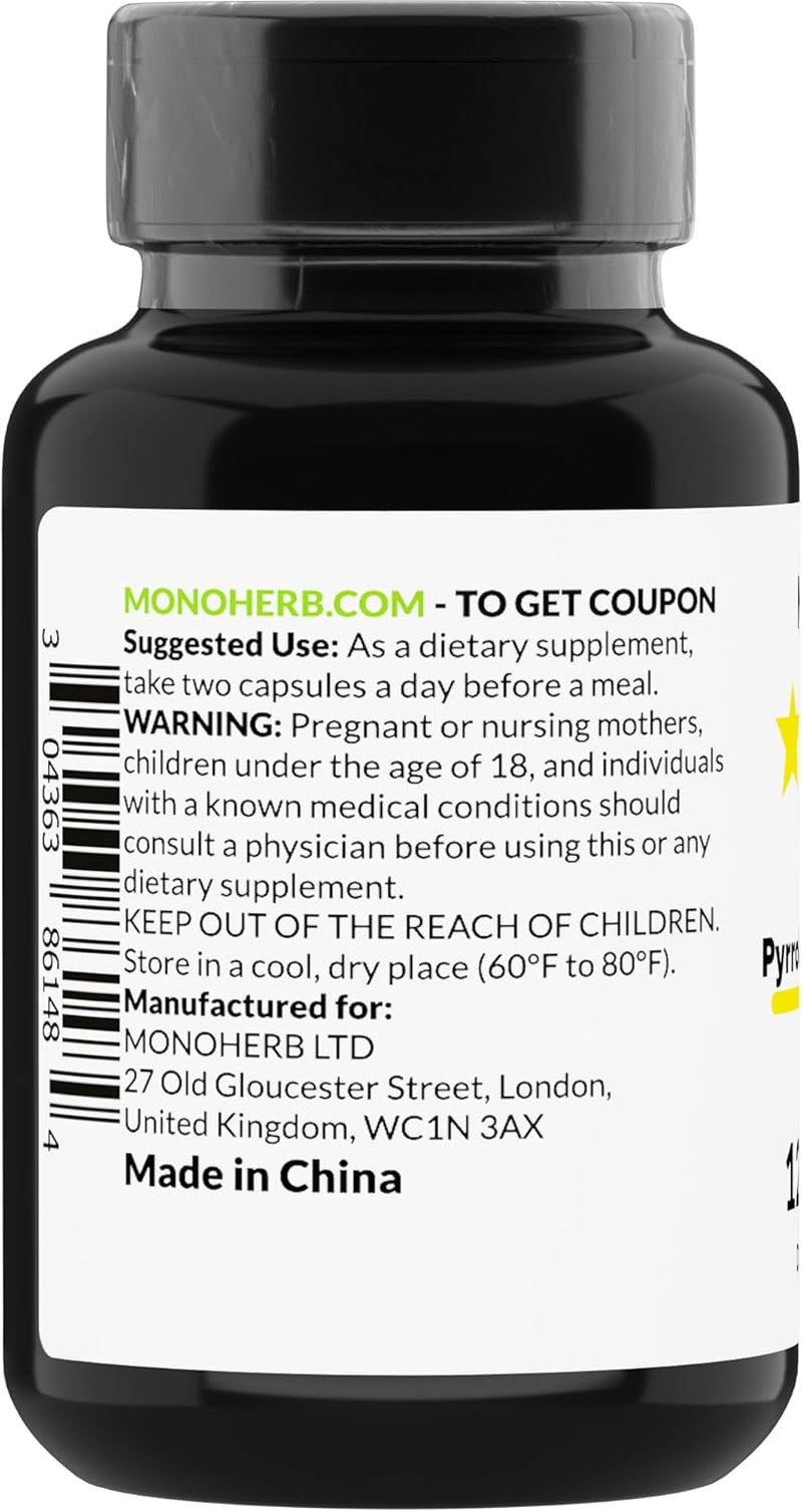 PQQ 40 Milligrams - PQQ Supplement, Pyrroloquinoline Quinone, 120 Capsules with Omega 3