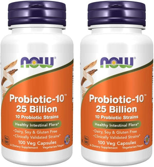 NOW Foods Probiotic-10, 50 Billion, 150 Vcaps (50X3)