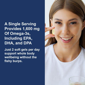 '- Elite Omega-3 Gems, 1600 Mg Omega-3 Fatty Acids Including EPA and DHA, Norwegian Fish Oil Supplement, Wild Caught, Sustainably Sourced Capsules, Lemon, 90+30 Softgels 