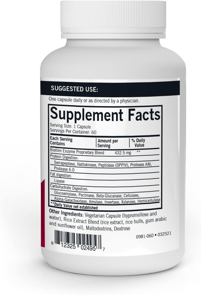 Kirkman - Biofilm Defense - 60 Capsules - Aids Gut & Digestive Health - Immune Support - Hypoallergenic 