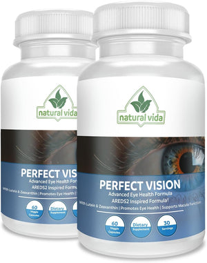 Perfect Vision AREDS2 Inspired Formula - Enhance Vision Supplement - Lutein Zeaxanthin Vision Complex (60 Eye Capsules)