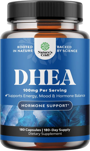 DHEA 100Mg for Men and Women - Vegan High Strength DHEA Supplement for Women & Men for Enhanced Energy and Hormone Balance for Women & Men - Men and Womens Hormone Balance Supplement (6 Month Supply)