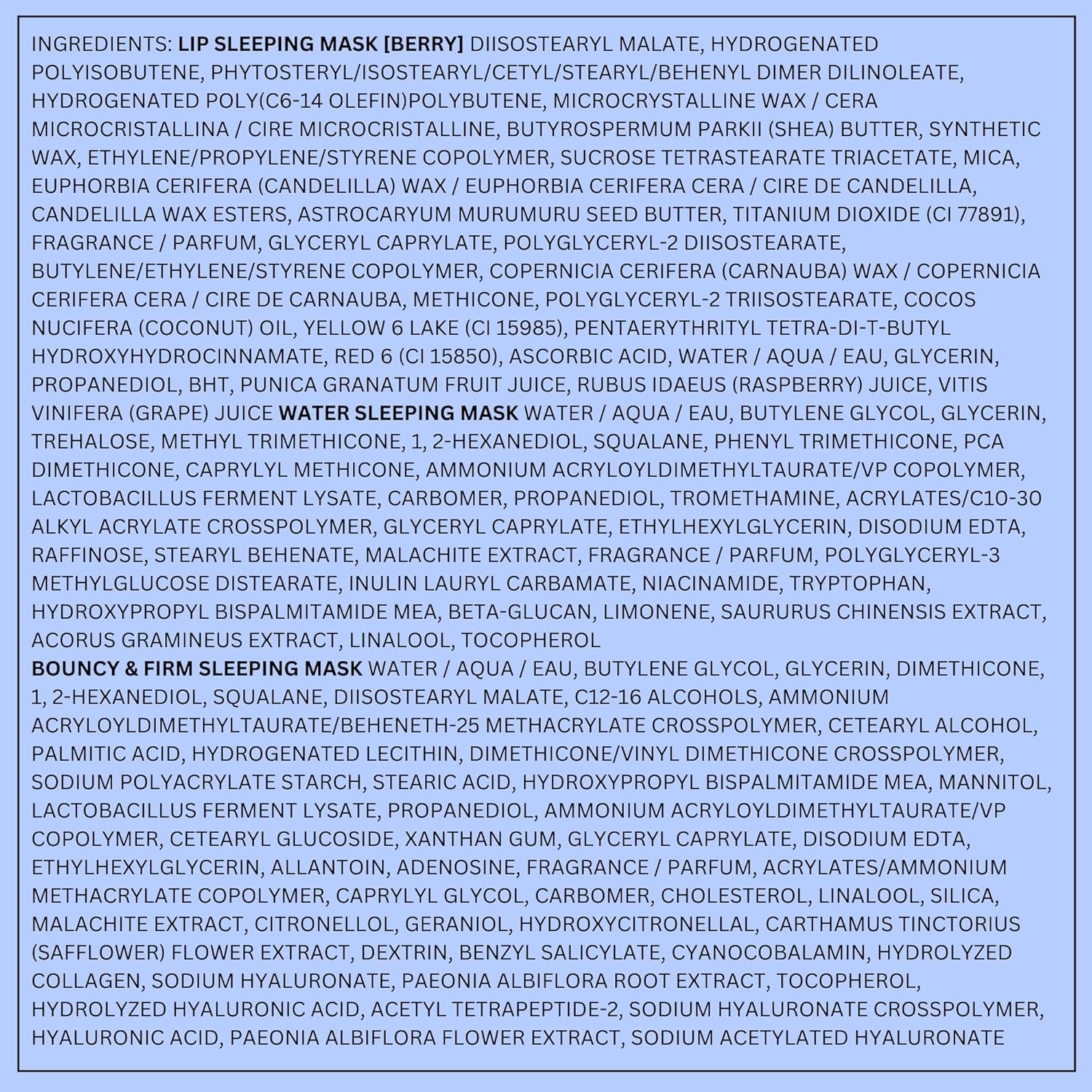 LANEIGE Water Sleeping Mask: Korean Overnight Mask, Squalane, Probiotic-Derived Complex, Hydrate, Barrier-Boosting, Visibly Smooth and Brighten