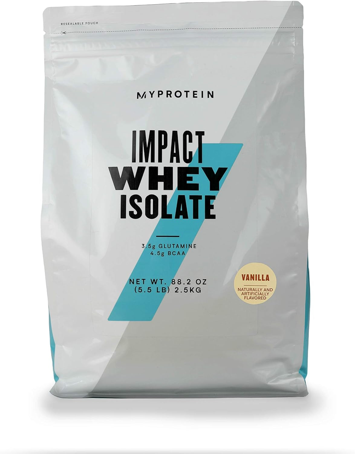 Myprotein Impact Whey Isolate Powder - Vanilla 5.5 Lbs. (100 Servings)