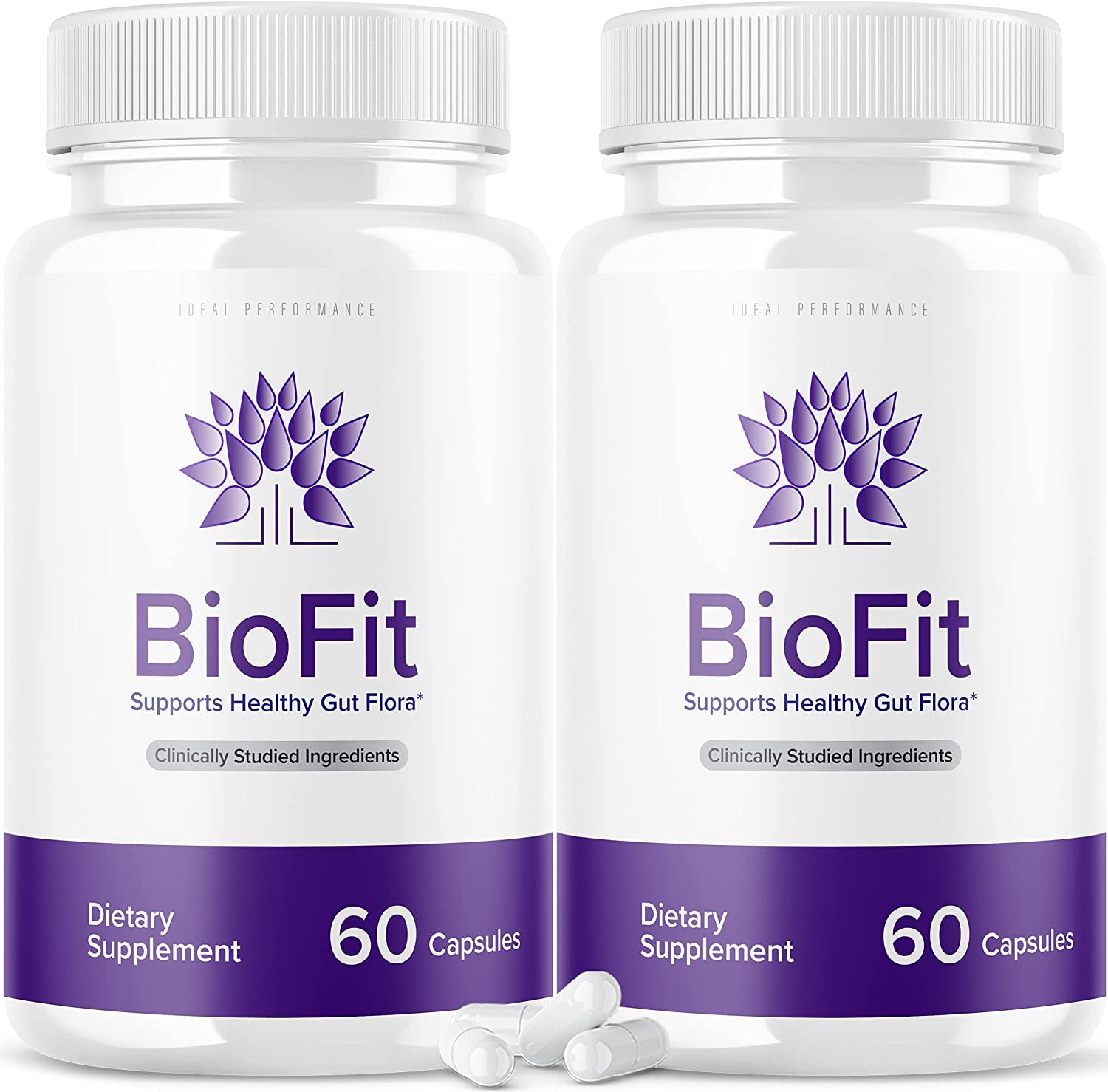 (2 Pack) Biofit Probiotic Pills Bio Fit Supplement (120 Capsules) 