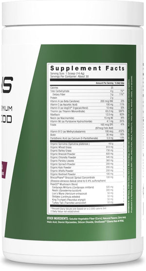 JYM Greens Super Food Blueberry Acai Powder with Spirulina & Vita JYM Multivitamin for Athletes 60 Tablets