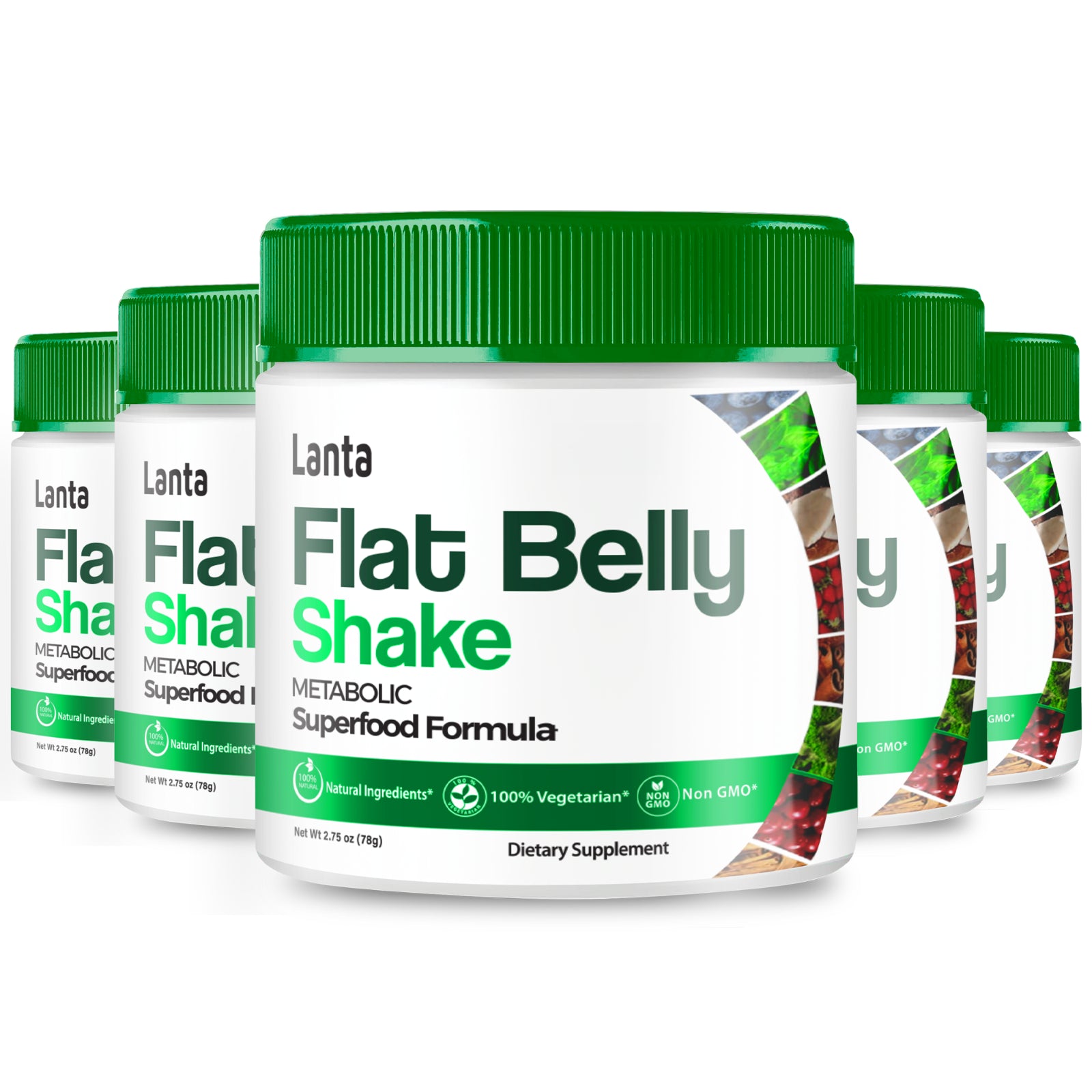 Lanta Flat Belly Shake for Men Women - Official Formula (5 Pack)