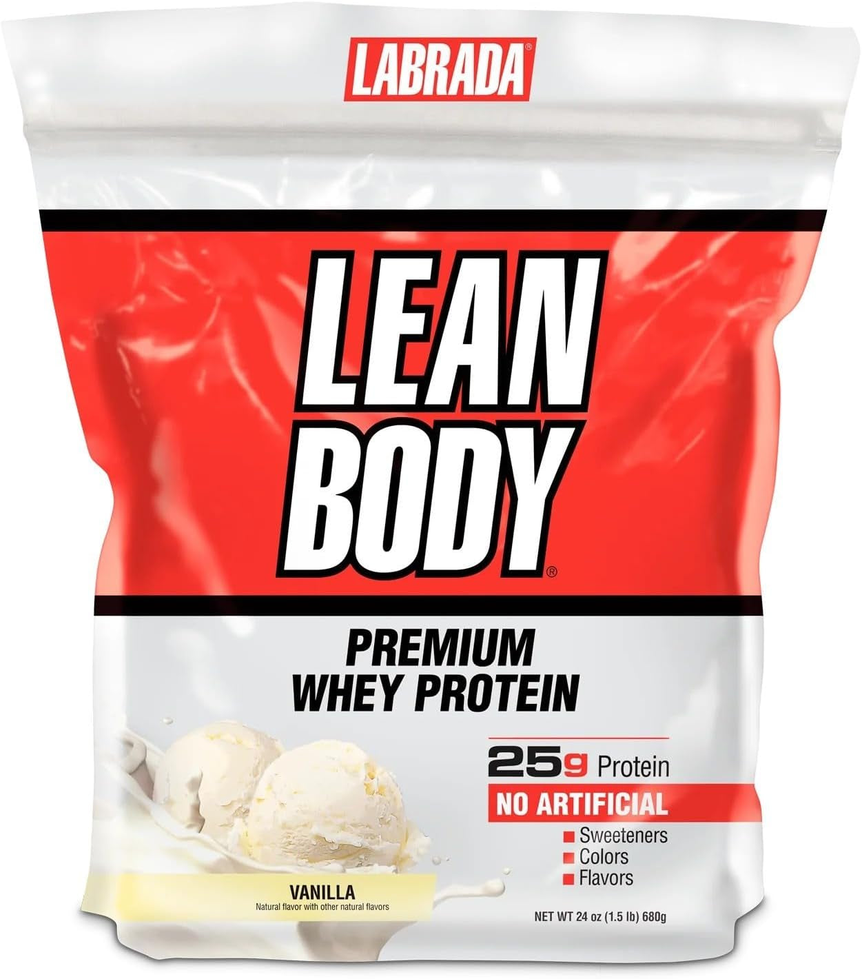 Labrada Nutrition Lean Body Premium Whey Protein, Vanilla, 24 Ounce