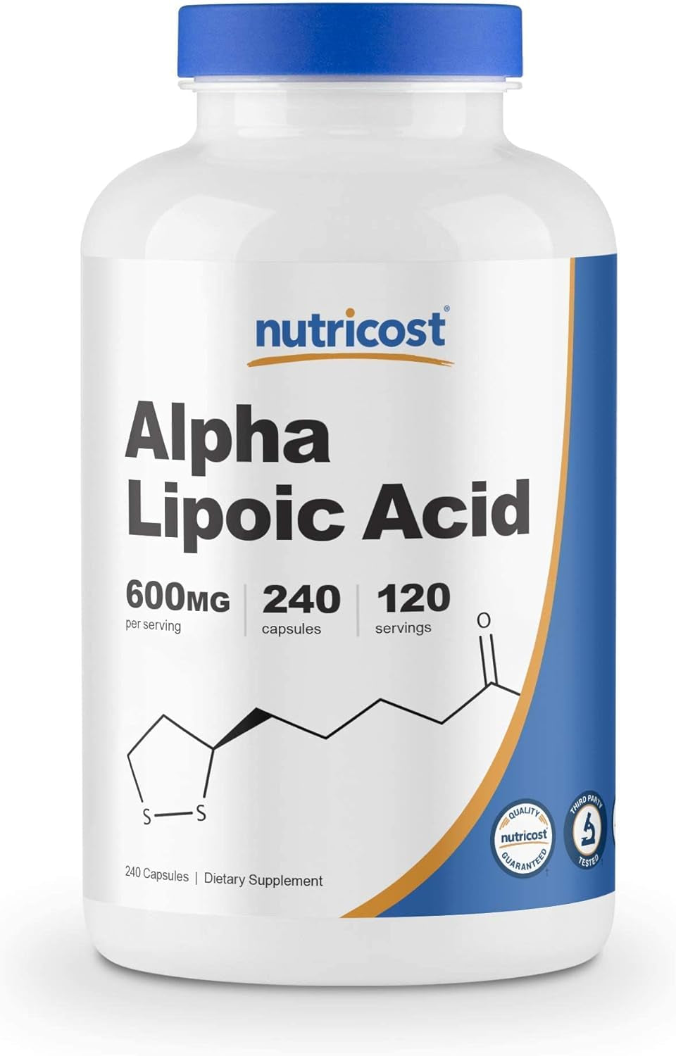 Nutricost Alpha Lipoic Acid 600Mg, 240 Caps & Tudca 250Mg, 60 Caps & Acetyl L-Carnitine 500Mg, 180 Caps 
